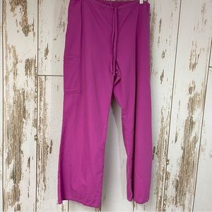 SB Scrubs, Pink Elastic Waist Scrub Pants. Size Large. Excellent condition!